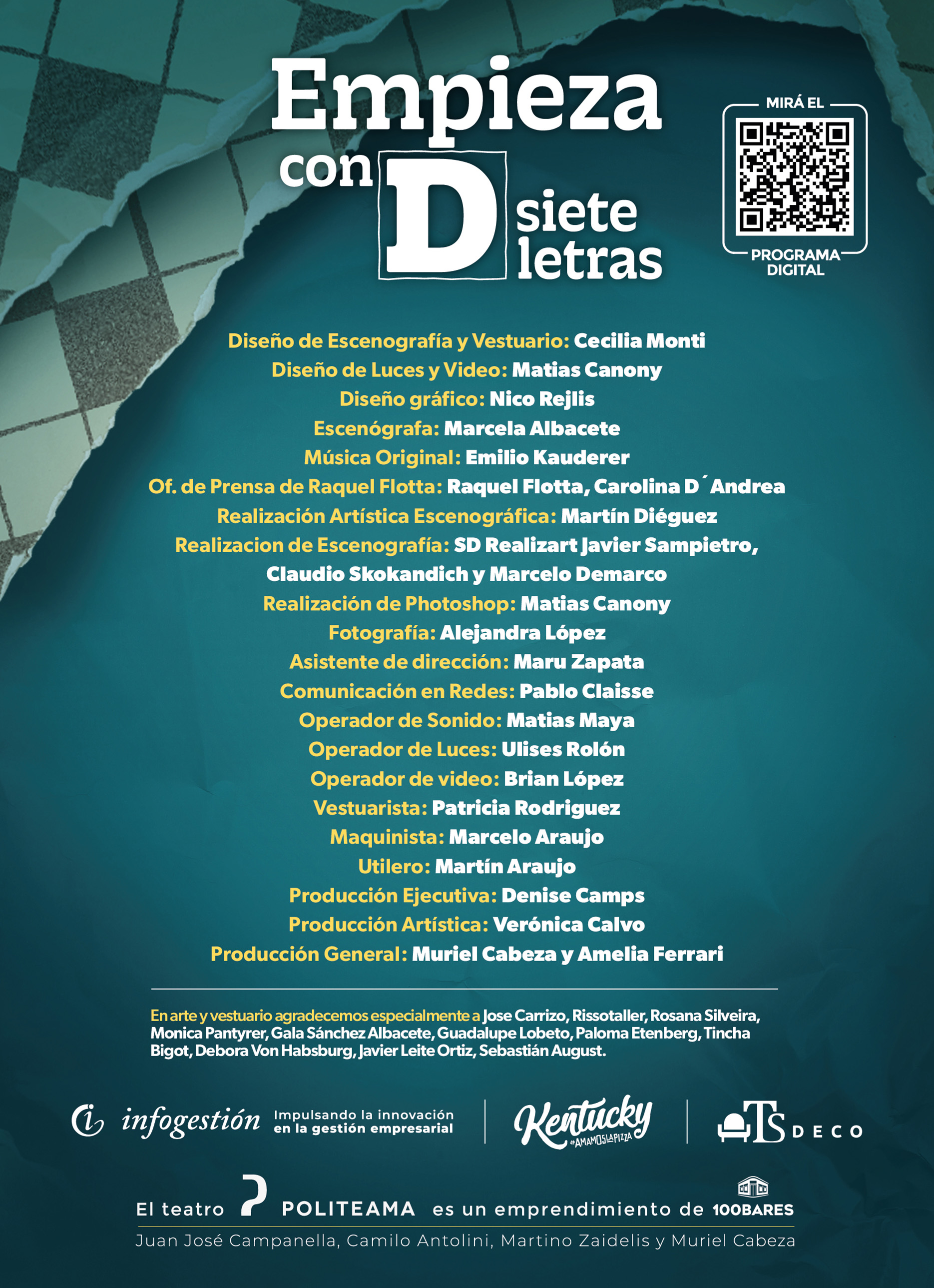 Programa de mano - Dorso